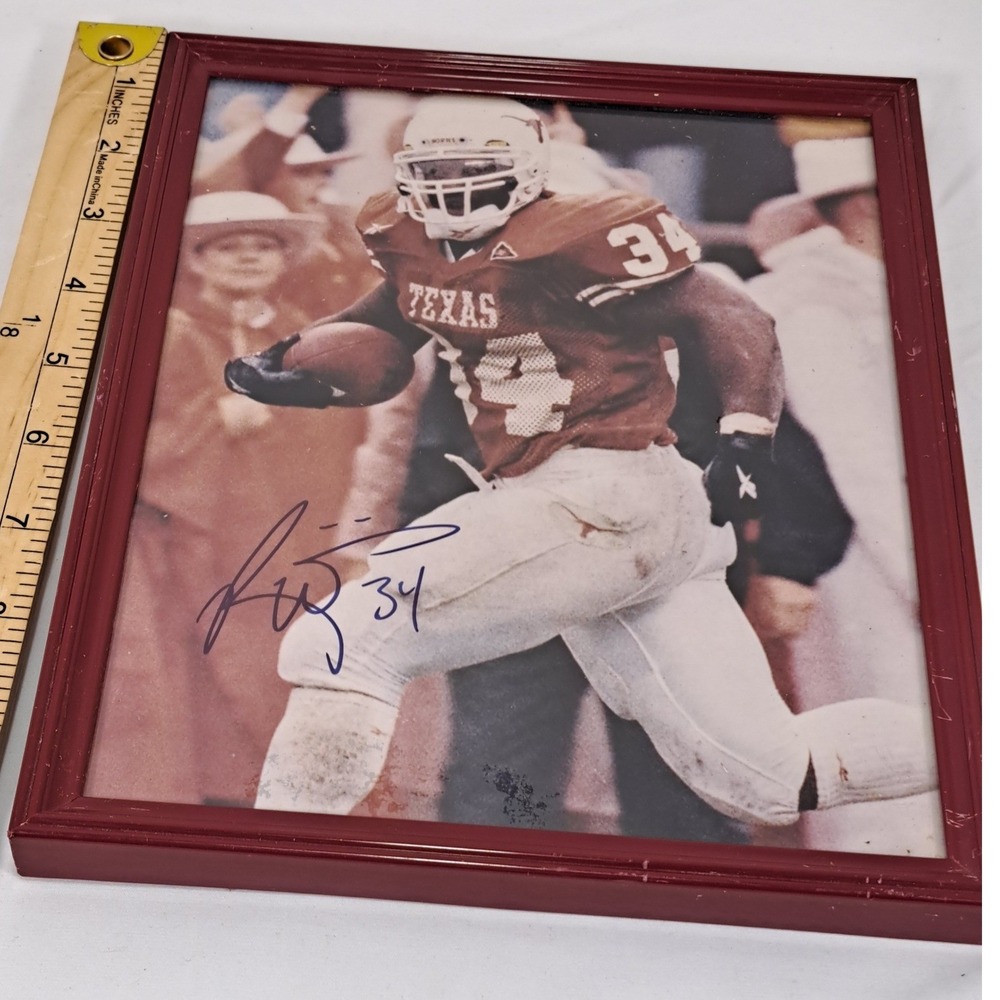 Ricky Williams Texas Longhorns Signed 8x10 Photo Framed Autograph Number 34